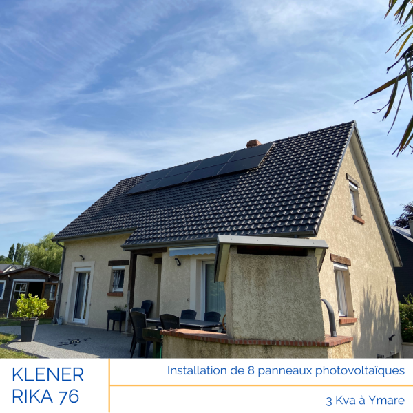 Installation de 8 panneaux photovoltaïques à Ymare 76
